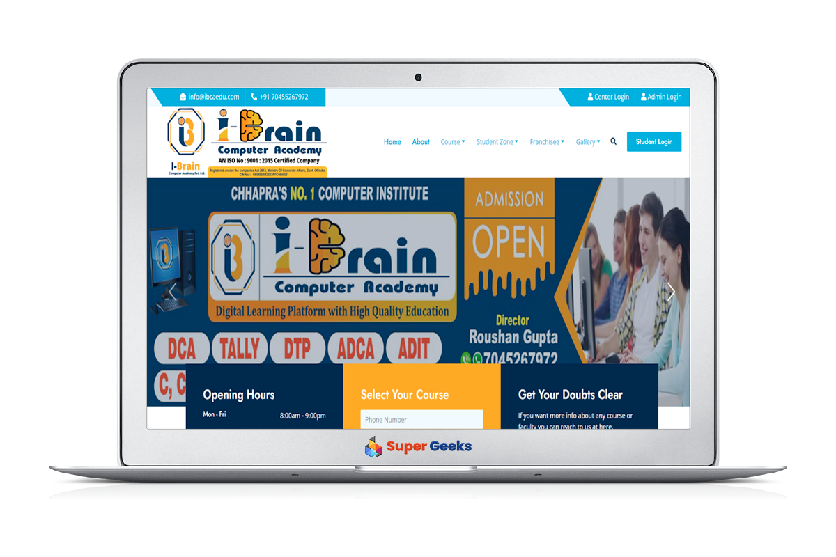 Computer Institute Website Development