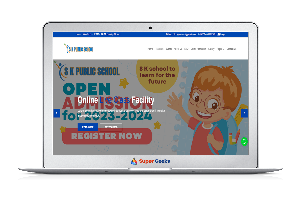 School Management Website Development